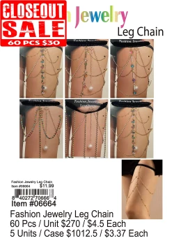 Fashion Jewellry Leg Chain Closeout